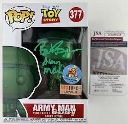 BOB BERGEN signed Funko POP Toy Story 2 Land ARMY MAN Voice 377 Box Lunch JSA