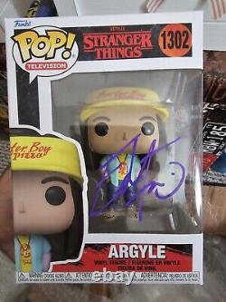 Eduardo Franco AUTOGRAPH Signed Argyle Stranger Things Funko Pop ACOA