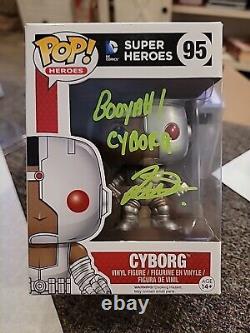Funko POP! DC Heroes Cyborg Signed by Joivan Wade Doom Patrol with Quote & JSA