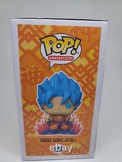 Funko POP! SSGSS Goku (Kaio-Ken Times Twenty) (Glows in the Dark) Signed PSA