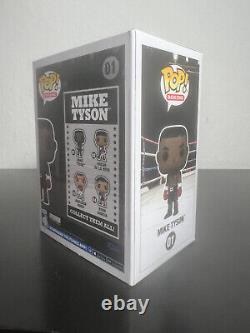 Funko Pop! Boxing MIKE TYSON #01 SIGNED AUTHENTICATED with COA FREE SHIP & CASE