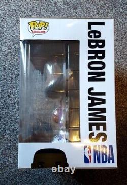 Funko Pop! NBA LA Lakers 10 Inch Signed 23 Lebron James Purple Jersey #98 Mint
