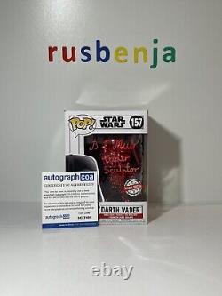 Funko Pop! Star Wars Red Chrome Vader #157 Signed Brian Muir with COA