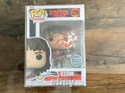 Funko Pop Stranger Things Eddie Exclusive Signed By Joseph Quinn