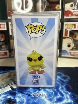 Funko Pop! Vinyl Disney Pixar Toy Story 4 Ducky #531 Flocked Signed