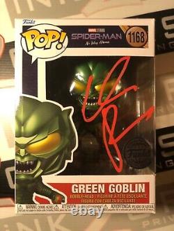 Green Goblin signed Funko Pop by Willem Dafoe Autograph Spider-man ACOA Marvel