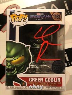 Green Goblin signed Funko Pop by Willem Dafoe Autograph Spiderman ACOA Marvel