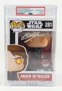 Hayden Christensen 281 Anakin Skywalker Signed Funko Pop PSA Beckett Encapsulate