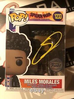 Miles Morales signed Funko Pop by Shameik Moore Autograph Spiderman ACOA Marvel