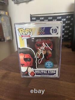 RARE AND SIGNED Sting WWE Wolfpac Funko Pop