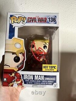 Robert Downey Jr Signed Funko Pop Iron Man With Protector