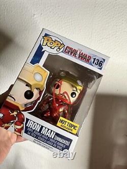 Robert Downey Jr Signed Funko Pop Iron Man With Protector