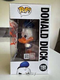 SIGNED! Donald Duck Funko Pop! #1191 signed by Tony Anselmo. With COA