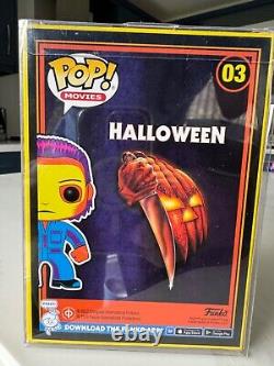 SIGNED! Funko Pop! Michael Myers 03 (blacklight). Nick Castle signed with COA