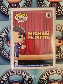 Signed Exc Michael Mcintyre Funko Pop Limited Edition Exclusive 16 In Protector
