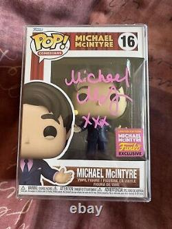 Signed Exc Michael Mcintyre Funko Pop Limited Edition Exclusive In Protector