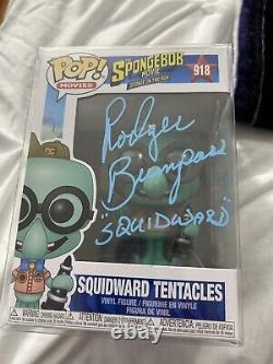 Signed Funko Pop Squidward Rodger Bumpass Jsa SpongeBob With Quote