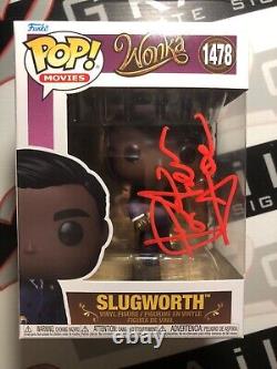 Slugworth Signed Funko Pop by Paterson Joseph Autograph Wonka Chalamet COA