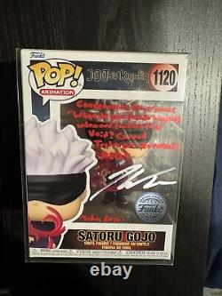 Special Edition Satoru Gojo #1120 Funko Pop- SIGNED AND QUOTED