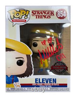 Stranger Things Funko Pop #854 Signed in Red by Millie Bobby Brown 100% + COA